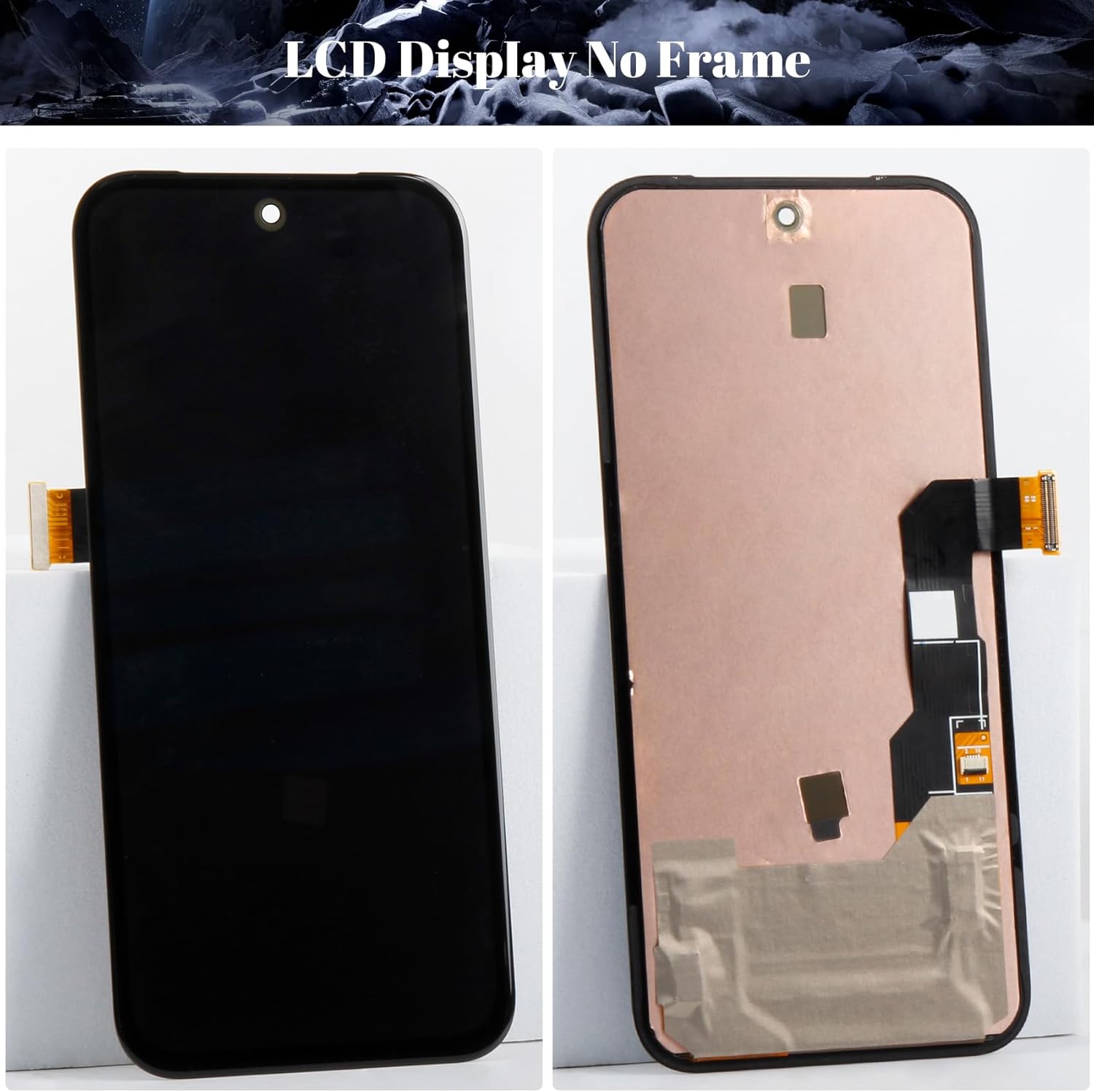 SRJTEK Original for Google Pixel 8A LCD Screen for Google Pixel 8A Screen Replacement GKV4X LCD Display G6GPR Touch Digitizer Assembly Repair Kits(Black No Frame)