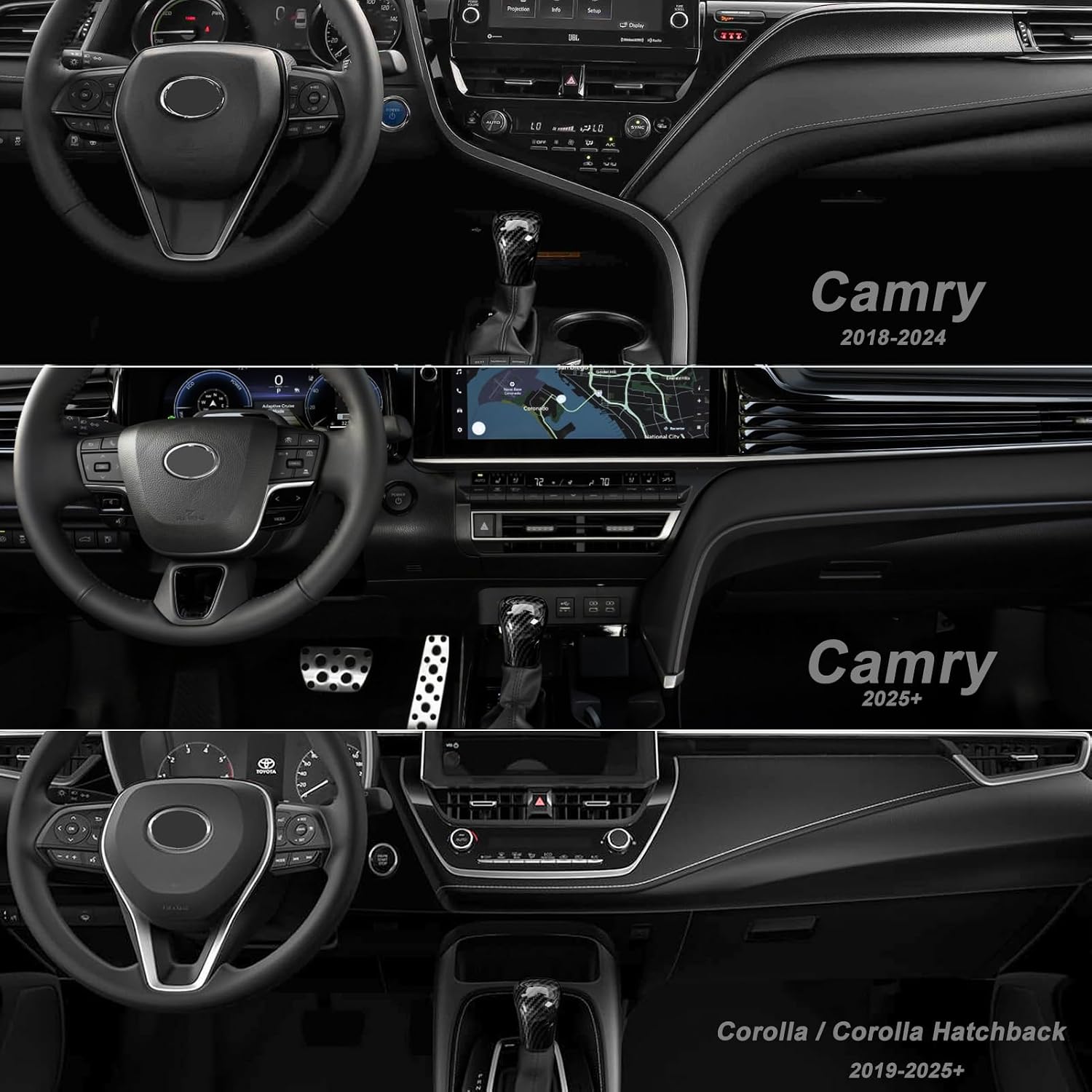 CKE for Toyota Camry Corolla Avalon Gear Shift Knob Cover -Carbon image 2
