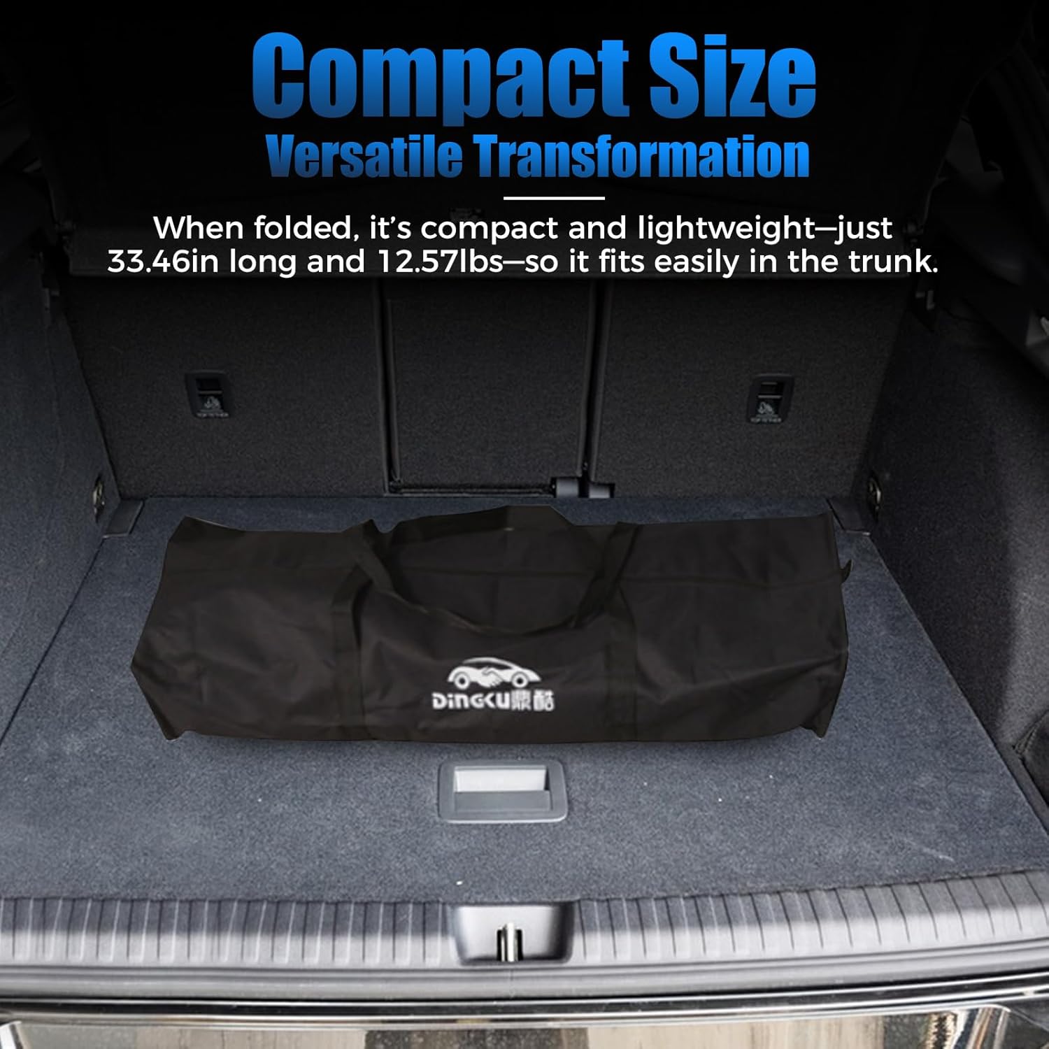Universal Car Sun Shade Umbrella Cover Tent Semi-Automatic Car Awning Tent, Universal Carport with Hydraulic Lift, Portable Sun & Rain Shelter for SUV, Sedan, MPV (13.78x7.2 ft) (Silver Gray)