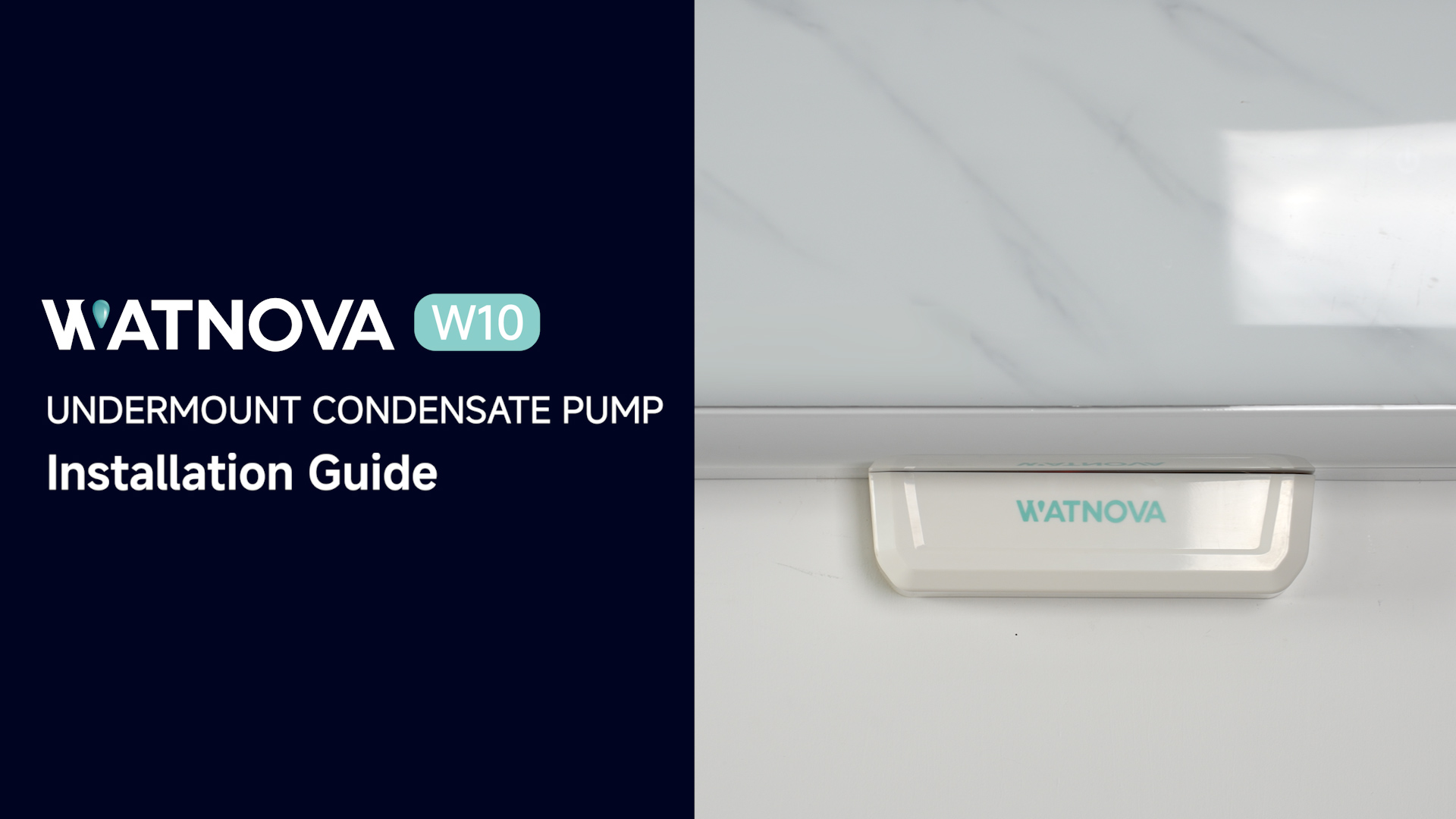 WATNOVA Ultra Slim Mini Split Condensate Pump – 4.75 GPH, 27 Ft Lift, Floatless Probe Sensor, 19 DB Quiet, Hidden Installation For Wall-Mounted & Ceiling AC Units