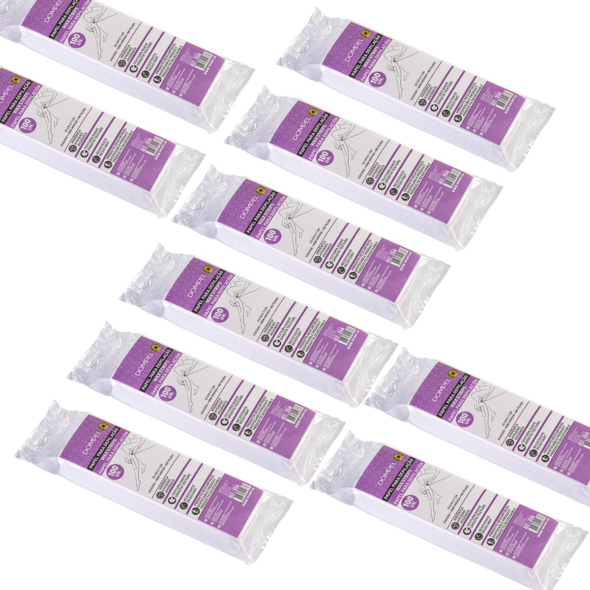 Dompel Non Woven Strip, Wax Strips, Hair removal waxing Strips, 7 cms x 23 cms, Model 356 (1000 Strips)