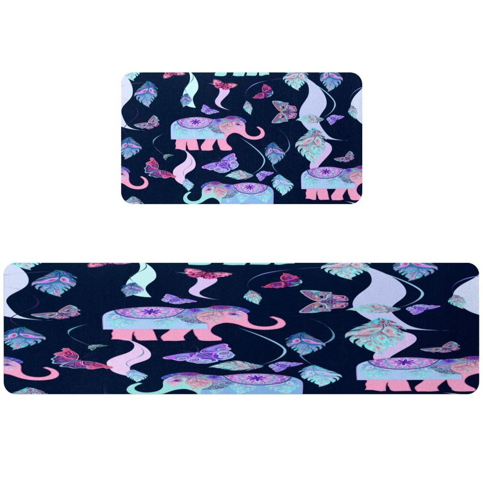 Alfombras y tapetes de cocina antideslizantes VAPOKF, juego de 2 piezas absorbentes para el lavado