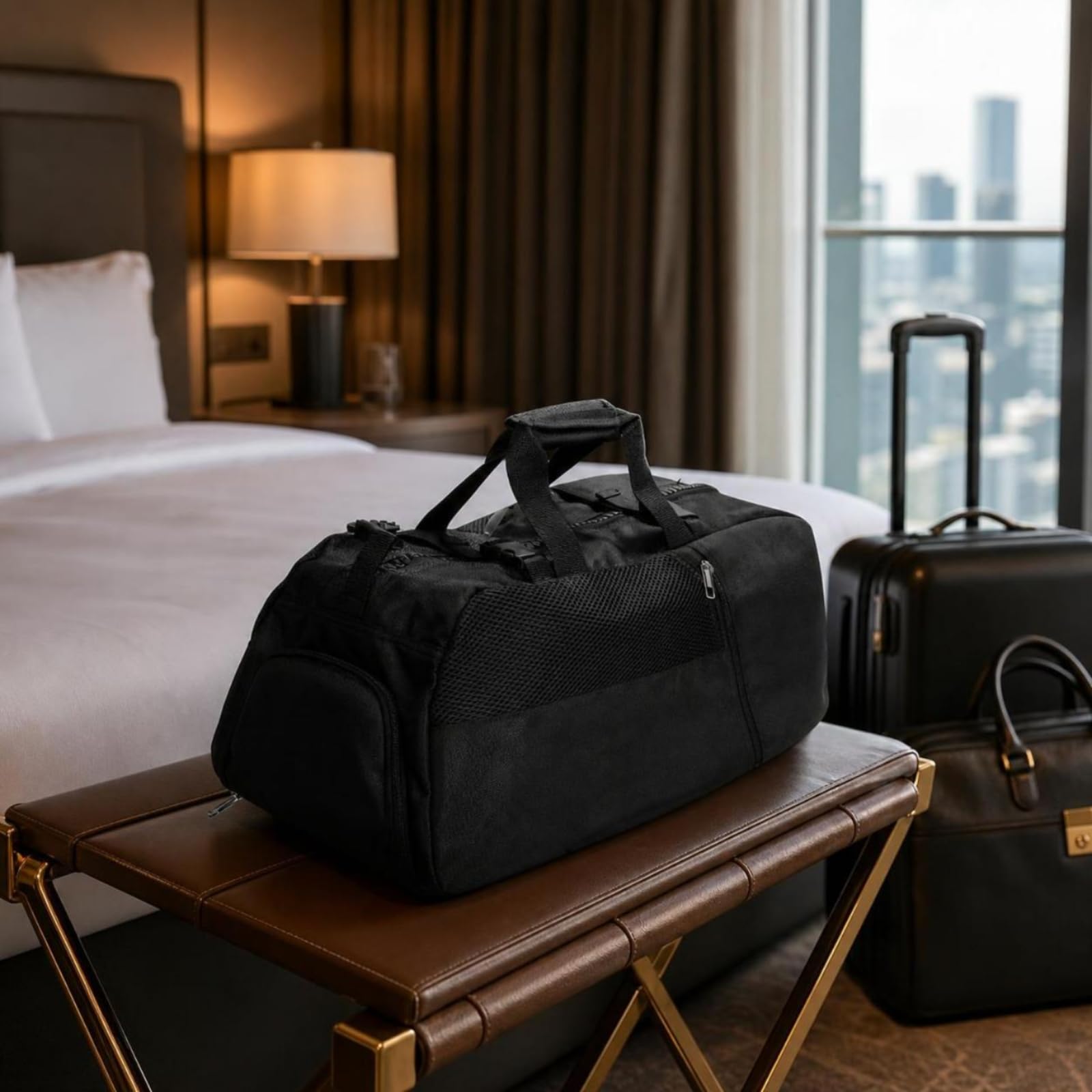 rockible Borsa Sportiva Contenitore Portaoggetti Borsone Zaino Borsa da Viaggio Borsa Palestra Versatile Convertibile Manico Superiore Spallacci Regolabili