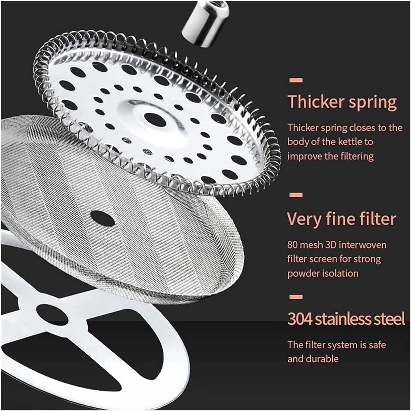 Portable Manual French Presses Pot, Coffee Maker Hand Filter Pot Glass Tea Maker, Coffee Machine Percolator Coffee Drinkware, 20240309