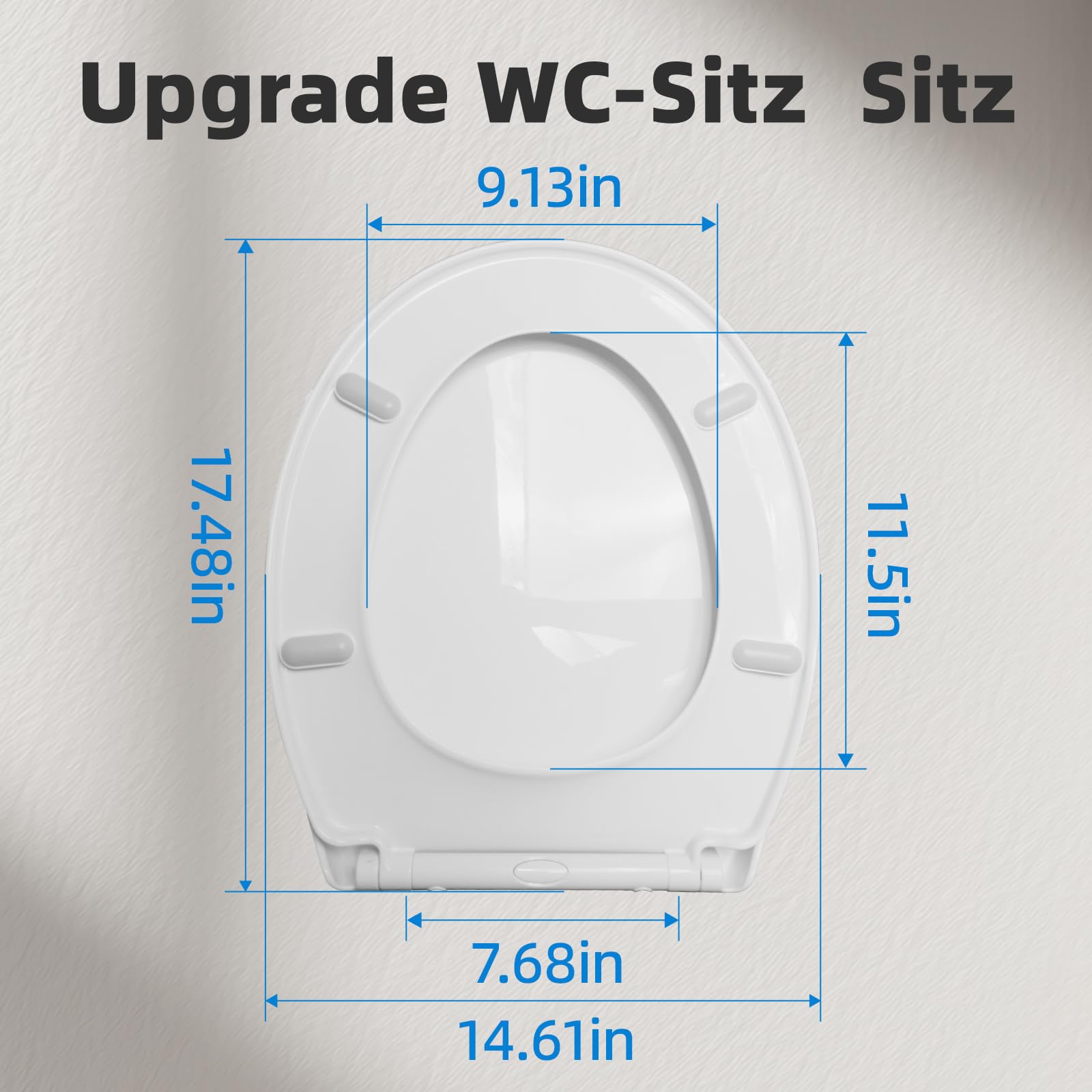 Durable Toilet Seat Soft Close, Quick Release Toilet Seats White - Image 4
