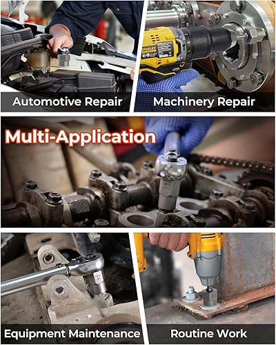Miniatura 5 de Juego de extractor de pernos, juego de 14 piezas de extractor de tuercas y pernos de impacto, juego de enchufes extractores de tuercas con adaptador