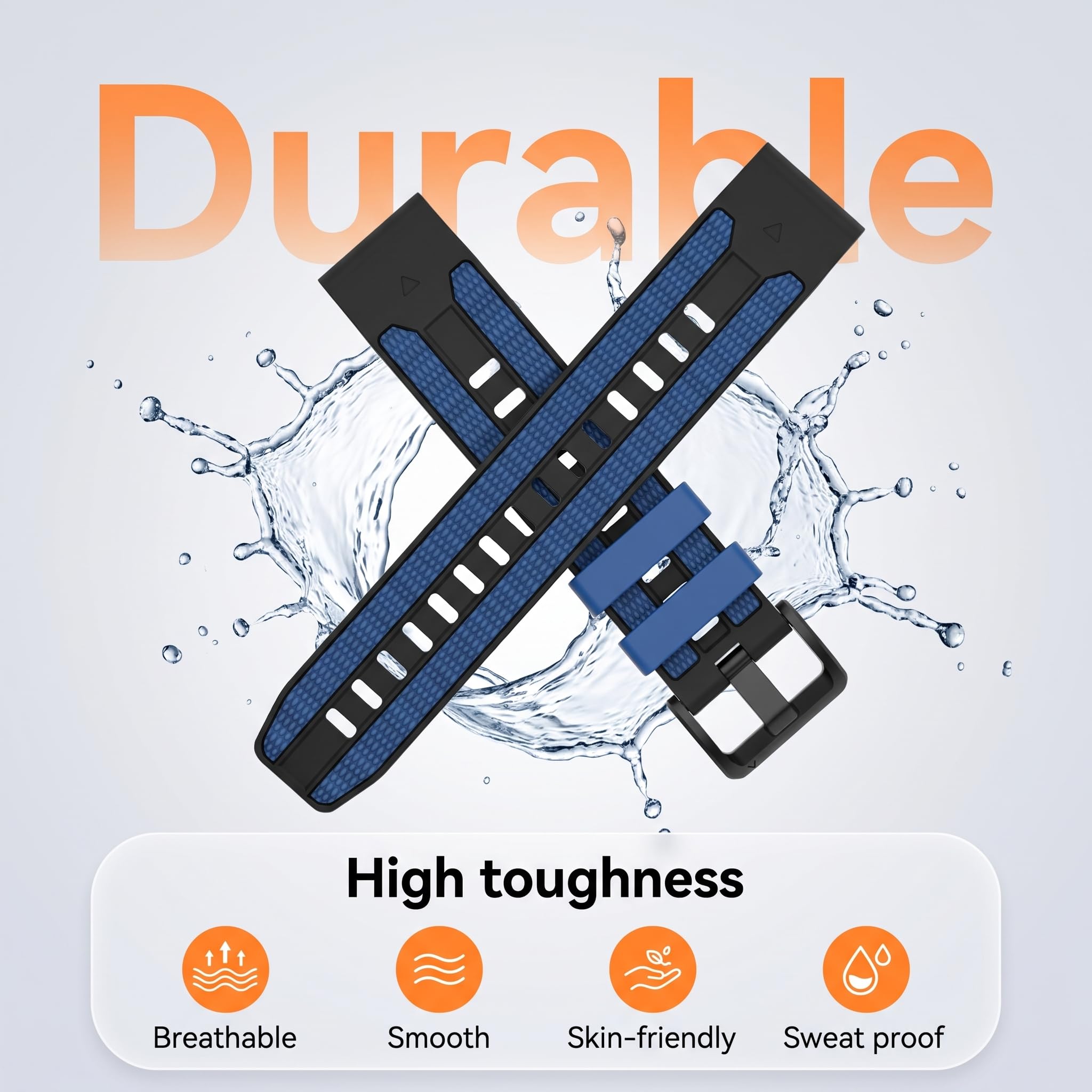 Bracelet de montre Quickfit 22 mm pour Garmin Fenix 8/7/6/5/Epix Gen 2 (47
