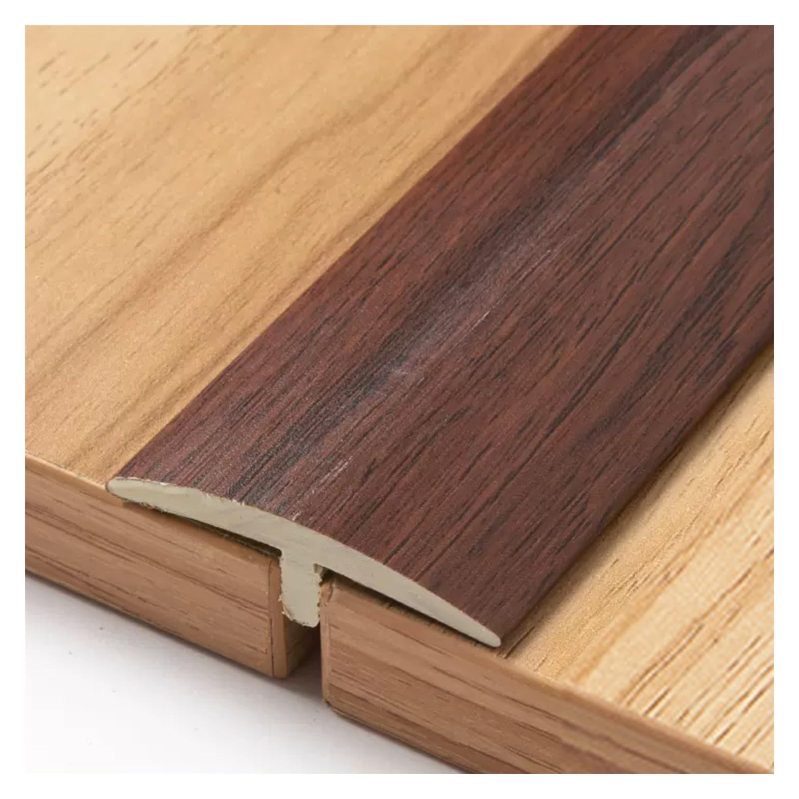 2.9/5.9/8.8 Ft PVC T Molding Floor Transition Strips Self Adhesive Floor Edge Trim Flat Divider Strip for Joining Flooring Gaps of Laminate Planks Tile(Black walnut,90cm/2.9ft)