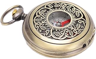 Bússola de latão, bússola de acampamento de latão impermeável durável à prova de choque, mini bússola de sobrevivência ao ar livre melhores ferramentas de sobrevivência de acampamento para navegação a