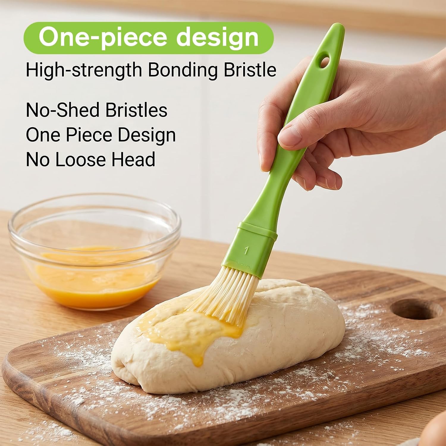 Pastry Brush 1/1/2 inch Bristle Basting Brushes for Cooking with Hang Hole