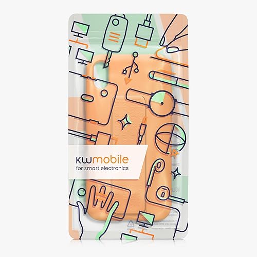 Miniatura 7 de kwmobile Funda compatible con Apple iPhone XR - Funda con correa de mano y revestimiento de silicona TPU suave - Naranja frutal