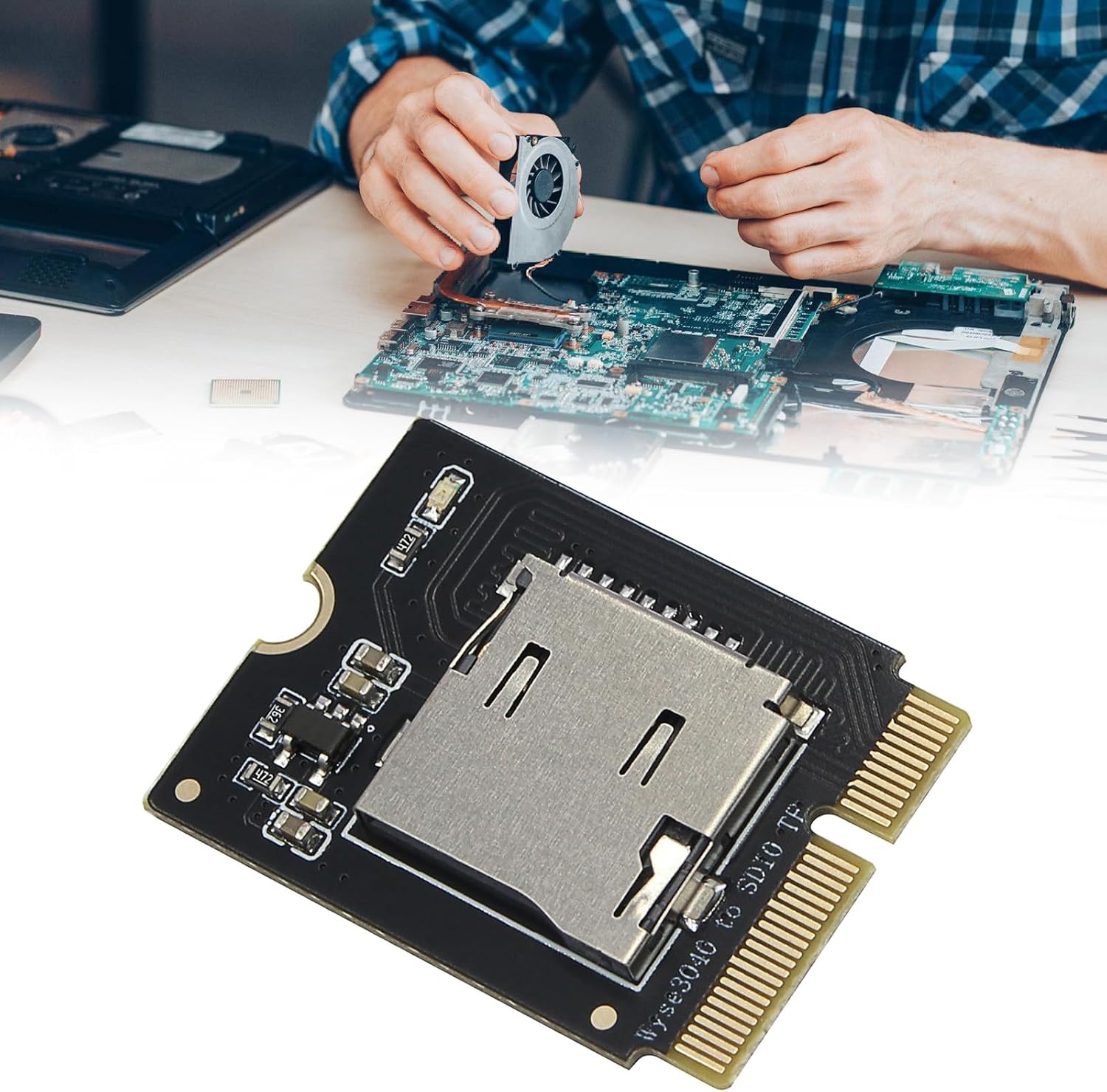 TransFlash Card Reader Module with EMMC 4 Bit for 304 Secure Computer Setups Short Circuits Protections SDIO Mode Transflash Card Converter
