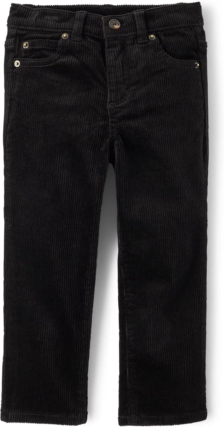 Gymboree Boys' & Toddler Corduroy Pull-On Pants - Soft Stretch Corduroy, Snap Closure, Classic Fit for Play