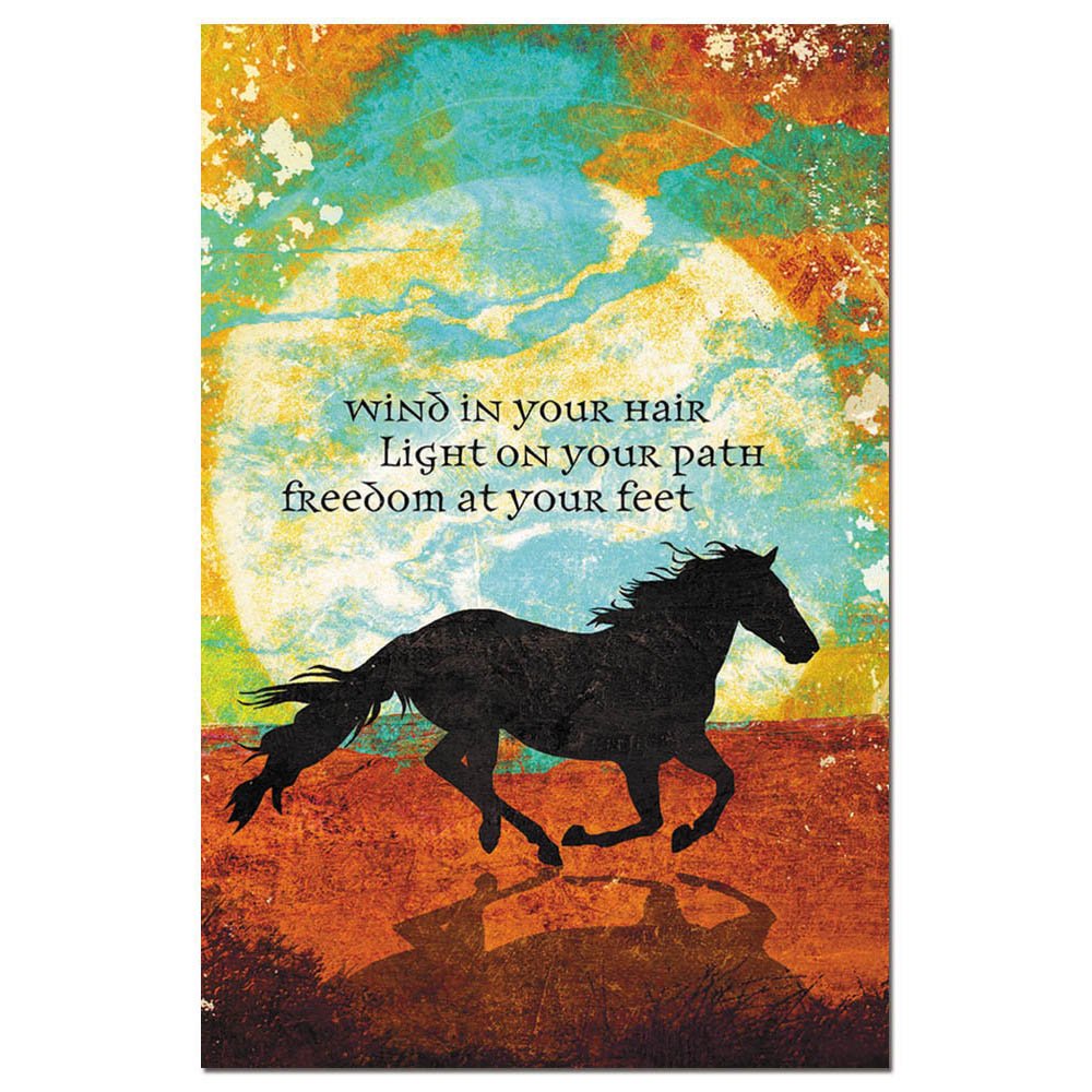 Tree-Free GreetingsAll Occasion Cards - Artful Designs - 12 Greeting Cards + White Envelopes - Made in USA - 100% Recycled Paper - 4 x 6 - Wind in Your Hair (FS66822)