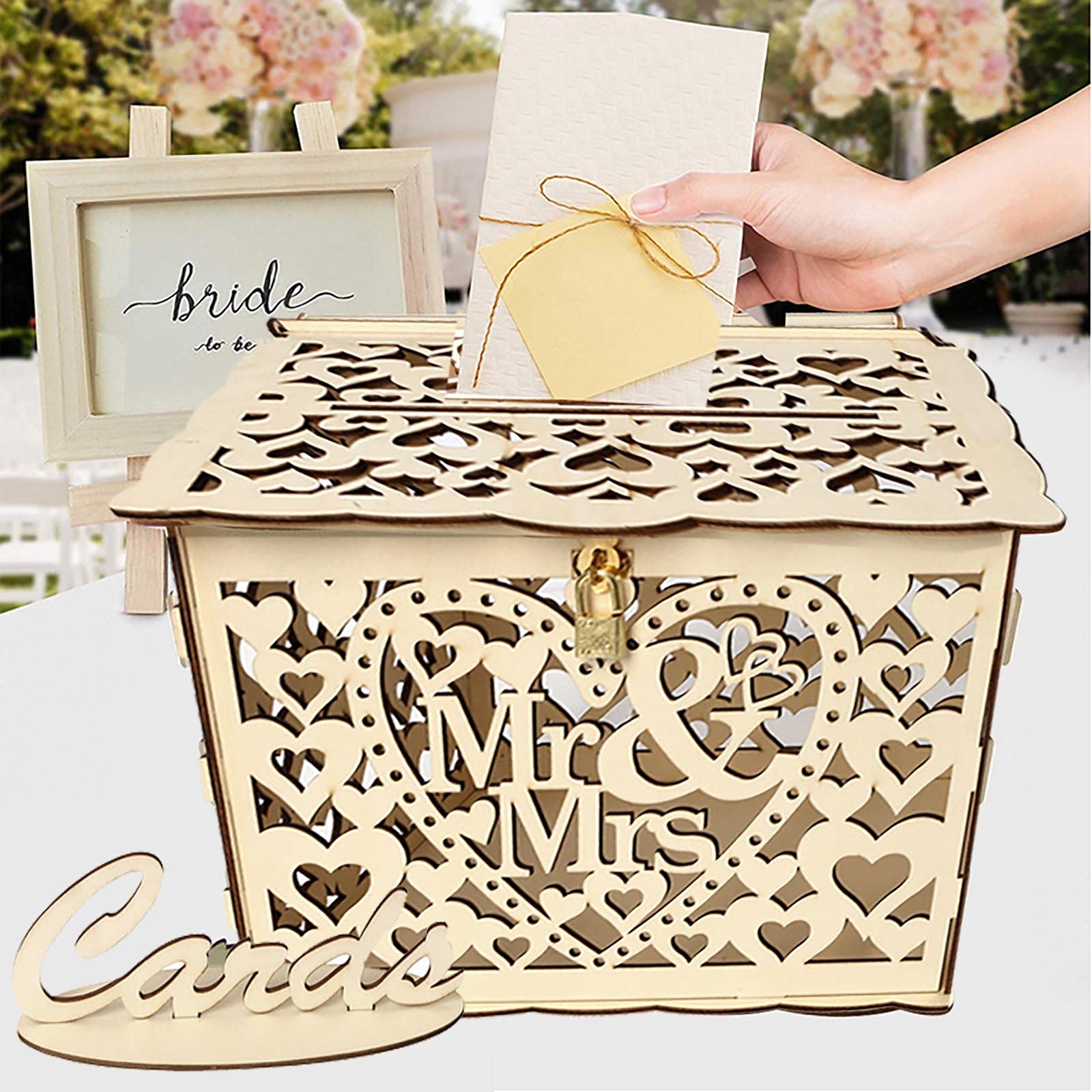 Rustic Wooden Card Box Rustic Wedding Card Box Rustic Wedding Decor Wedding Card Box