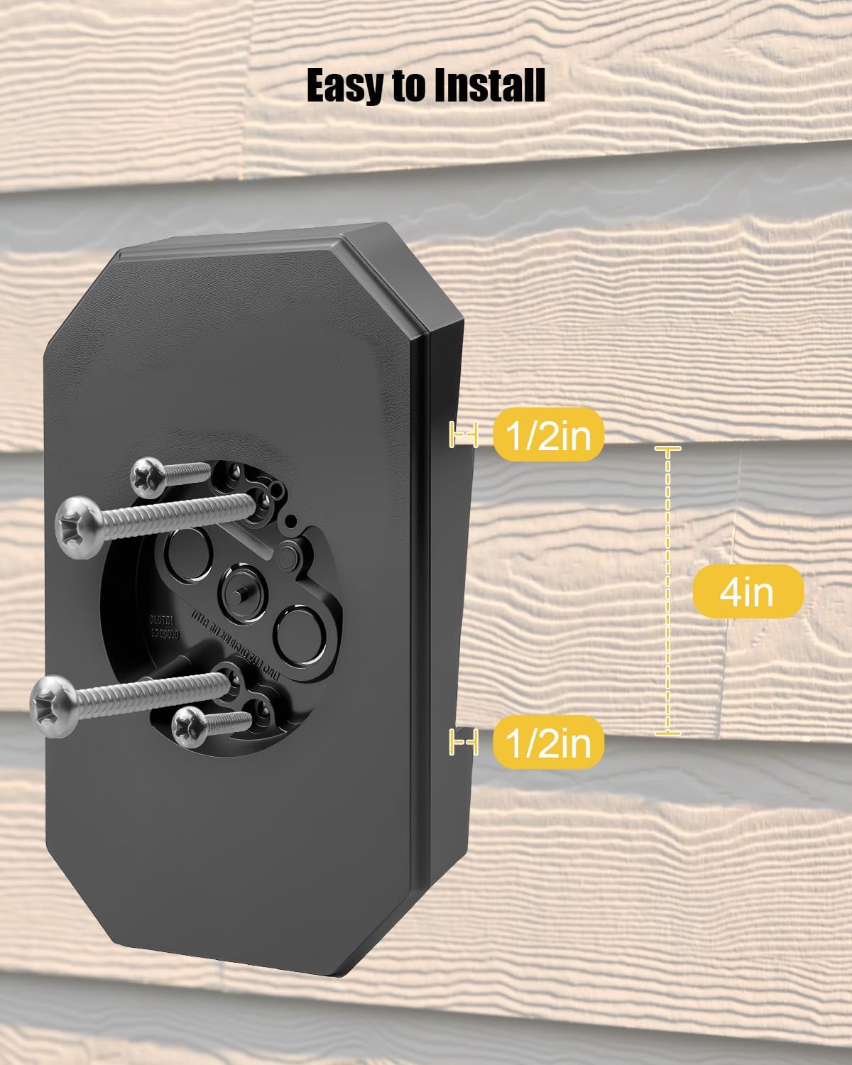 3 Pack Vinyl Siding Mounting Plate with Built-in Electrical Box Fit for 1/2 inch Lap Double and 4 inch Siding, Replace 8141DBL Outdoor Light Mounting Block