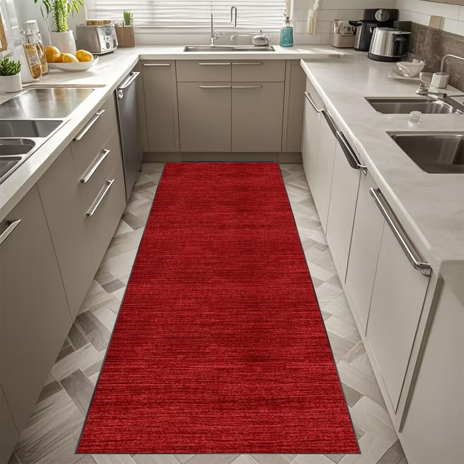 Läufer Teppich Flur Waschbar Teppichläufer Lang Fußmatte 80 x 150 cm