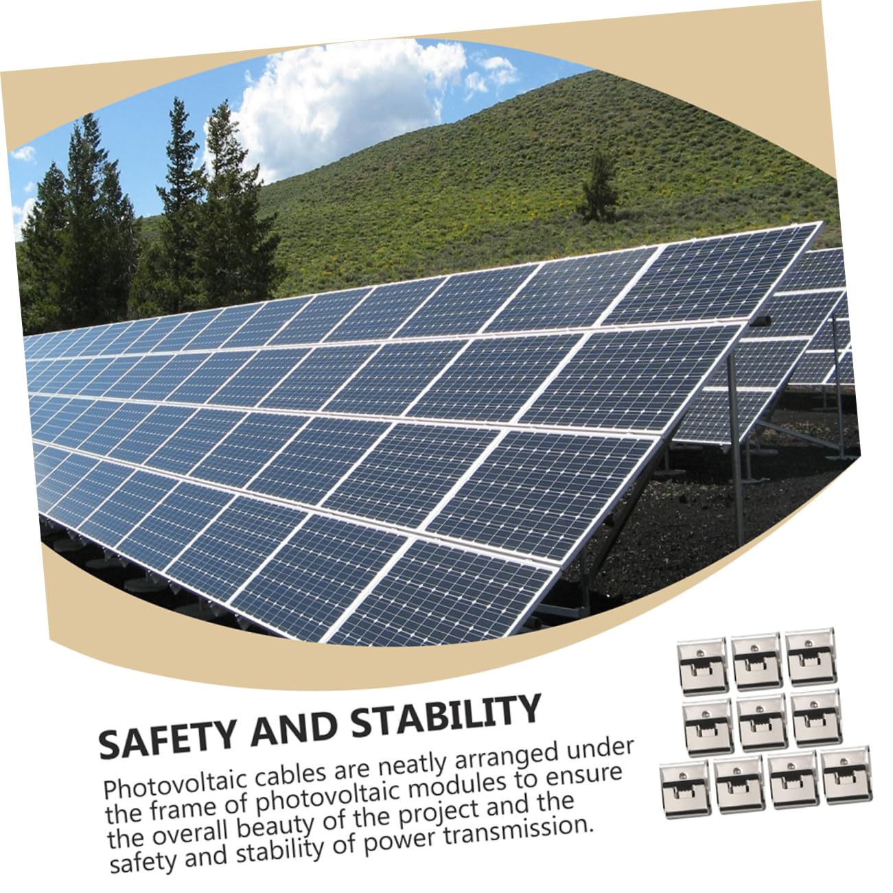 Mobestech 220stücke Solar Kabelclips Aus Edelstahl Robuste Klemmen Für Photovoltaik-kabel Einfache Installation Wetterfest Und Stabil Für Solaranlagen Und Kabelmanagement