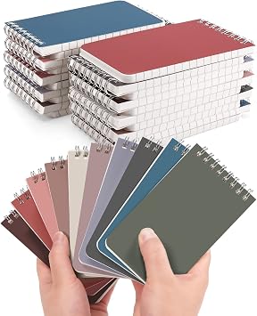 Dynta 30 Packs Pocket Notepad 3x5 Inch Small Top Spiral Notebooks Bulk