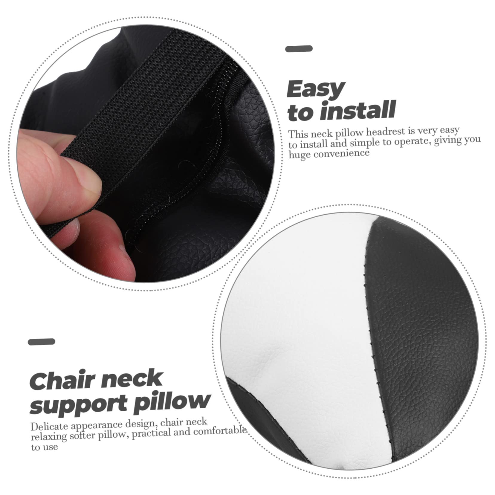 CHILDWEET Almohada Soporte Cervical para Reposacabezas de Silla de Oficina Suave y Fácil de Instalar Cojín Cómodo para Cuello Adecuado para Viajes y Uso en Coche