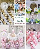 Vista 6 de Kit de soporte para globos, 2 juegos de soporte de columna de globo ajustable grueso de 5 pies, base de poste de 5 pies, kit de arco de globos