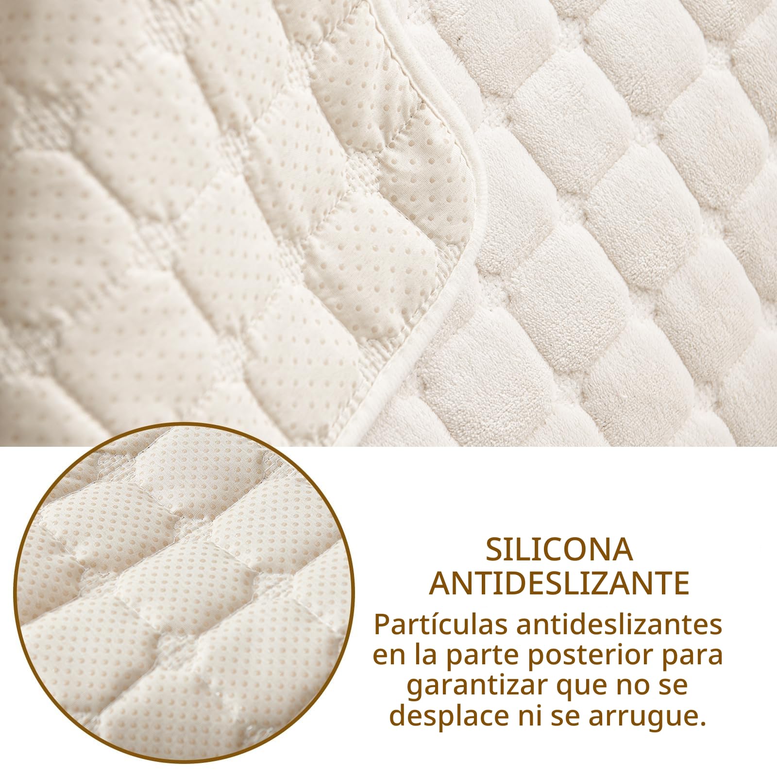 Funda para sillón Relax reclinable universal, funda para sillón de 1 plaza con bolsillos y elástico, funda para sillón con reposabrazos, protección antimanchas y antiarañazos, lavable, beige, 1 plaza