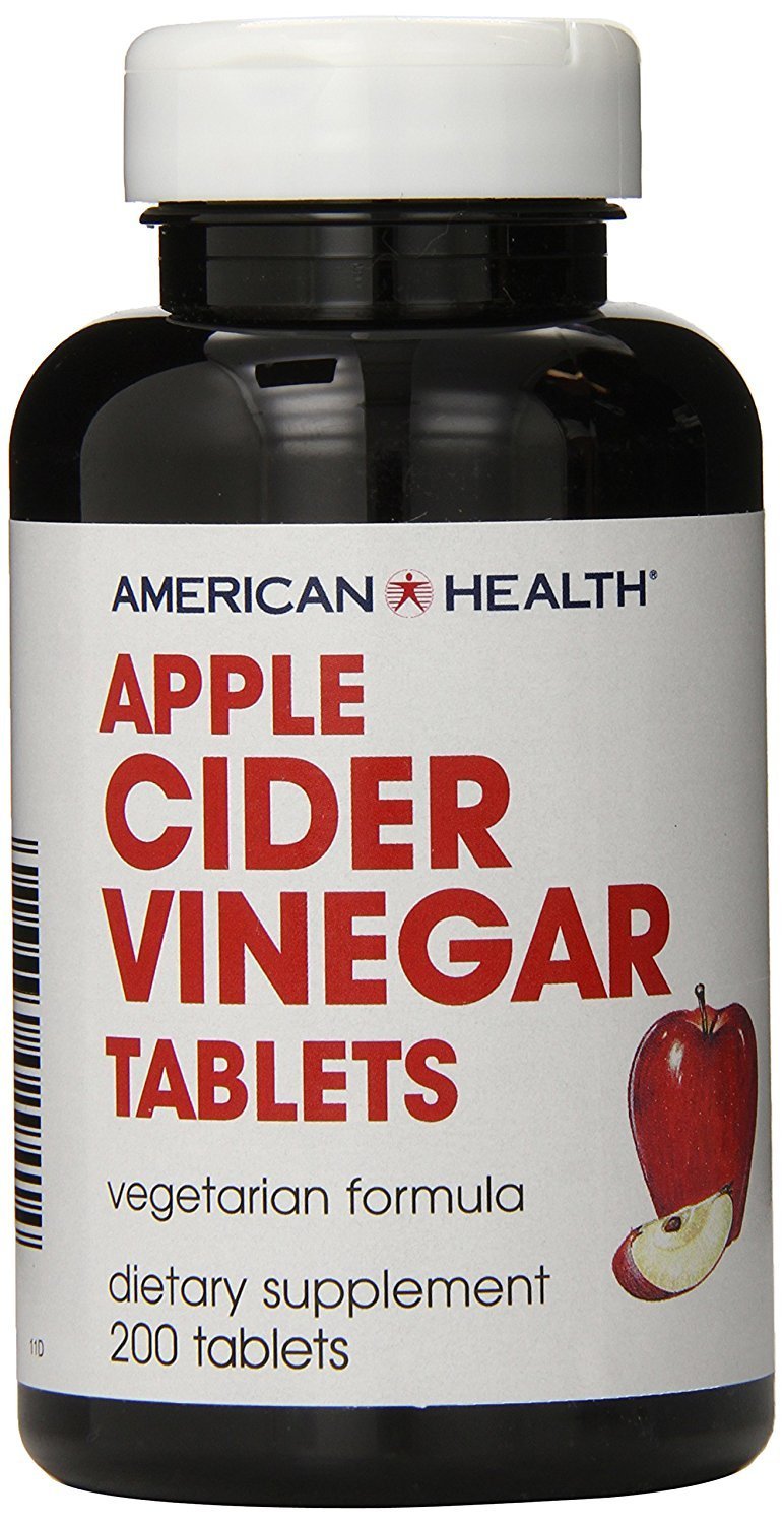 American Health Apple Cider Vinegar Tablet - 200 per pack - 6 packs per case.