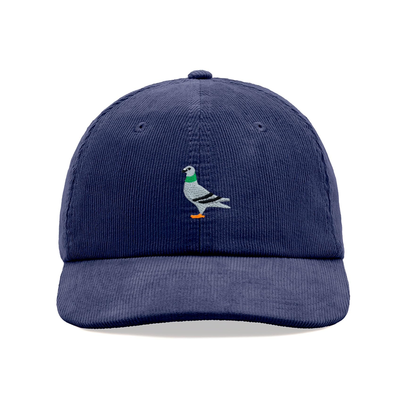 Pigeon Corduroy Baseball Cap Vintage Unisex Dad Hat Adjustable Oxford Navy