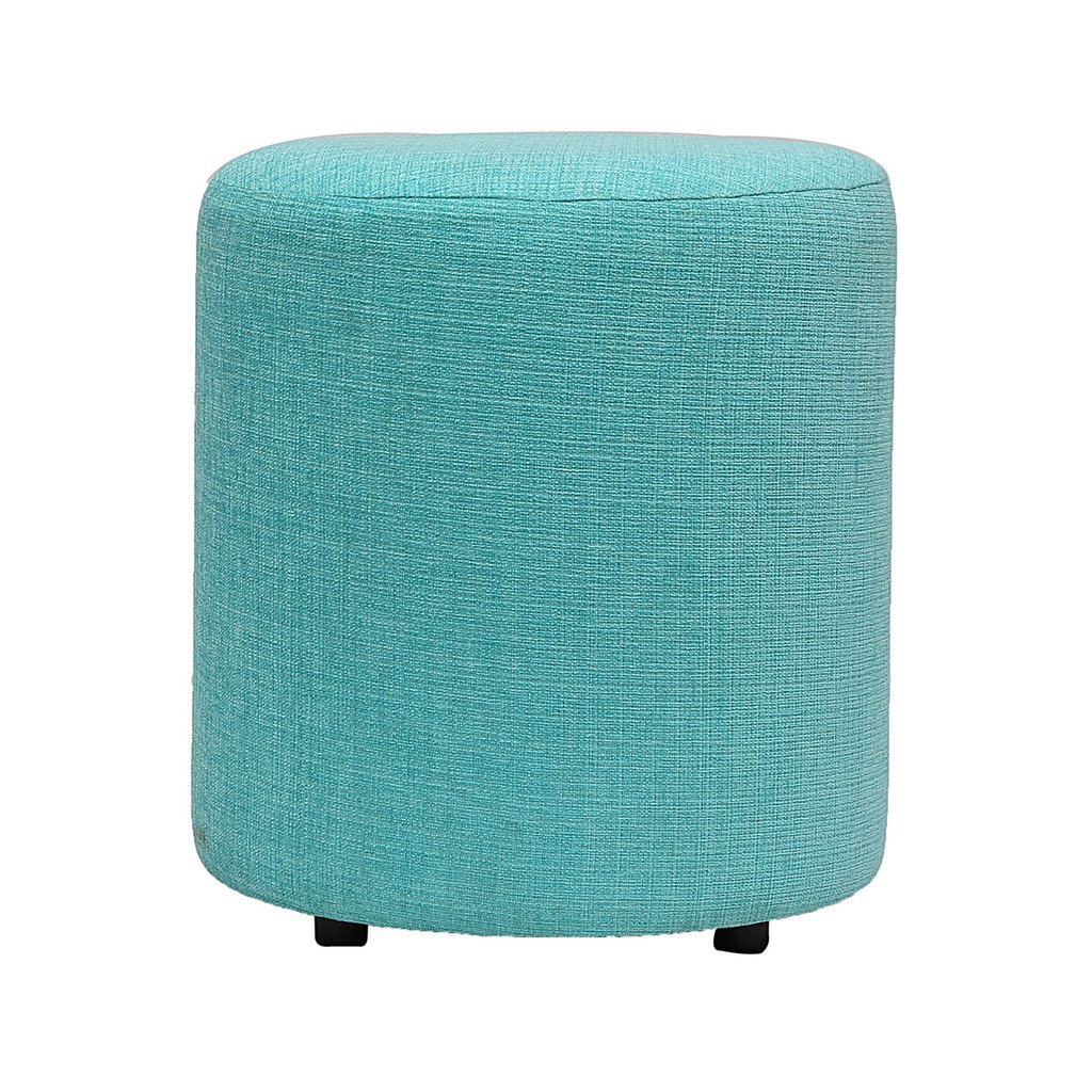 Siwa Style Barrel Round Turquoise Blue Pouffe-15 Inch Diameter -17 Height Inch -30466