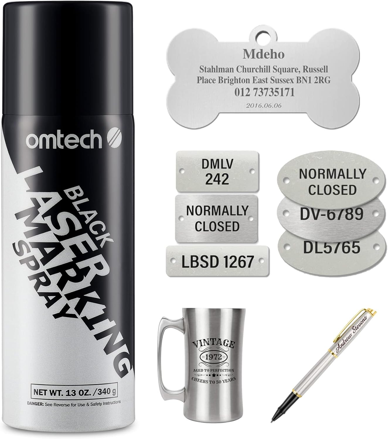 OMTech Laser Marking Spray, Metal Laser Marking Fluid for