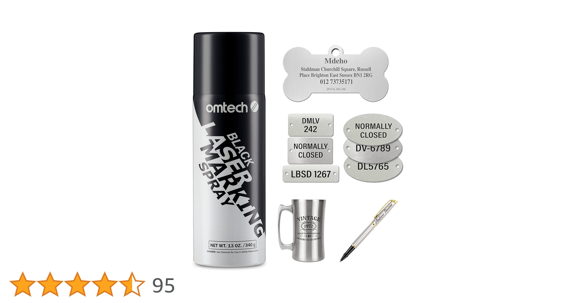 Amazon.co.jp: OMTech レーザーマーキングスプレー、CO2/ダイオード