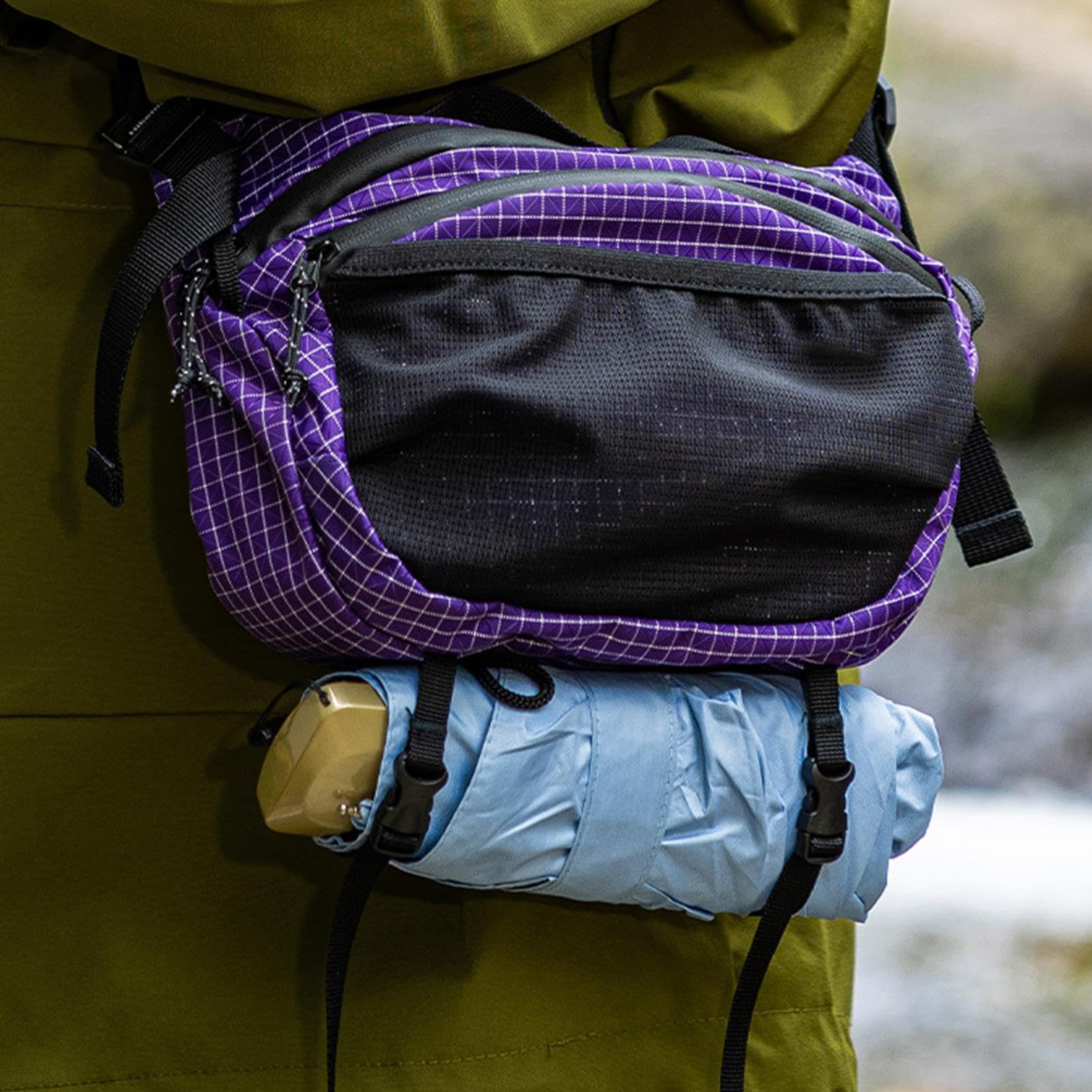 Borsa pettorale sportiva da uomo – tasca impermeabile indossata a spalla portafoglio,borsa a vita portatile – per adulti, escursionismo, viaggi, campeggio, pesca, ciclismo, sport, spostamenti