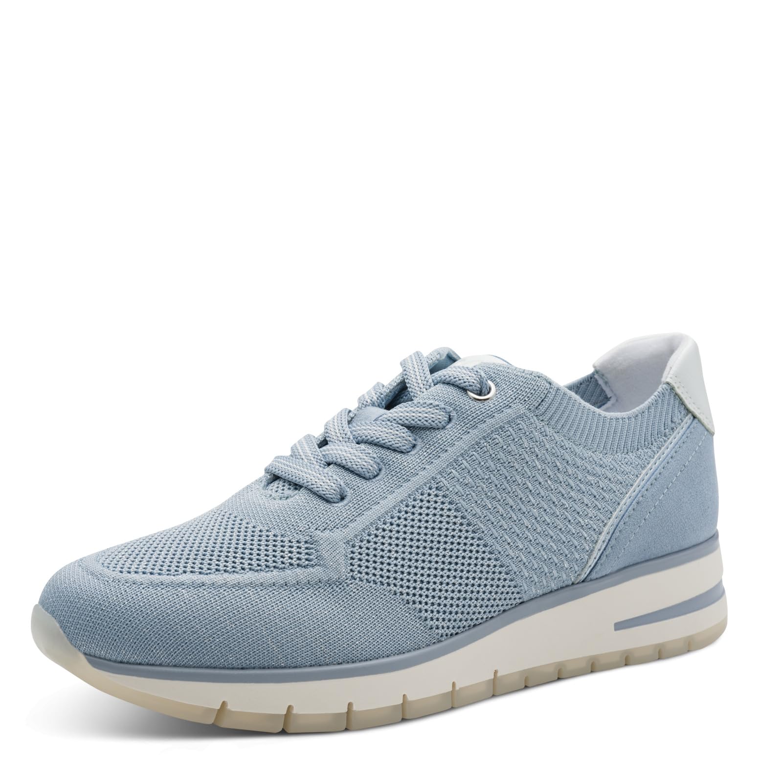 MARCO TOZZI Women Sneakers Soft Feel Me Removable Footbed Soft Lining Vegan Modern, Blue (Polar Comb), 7.5 UK