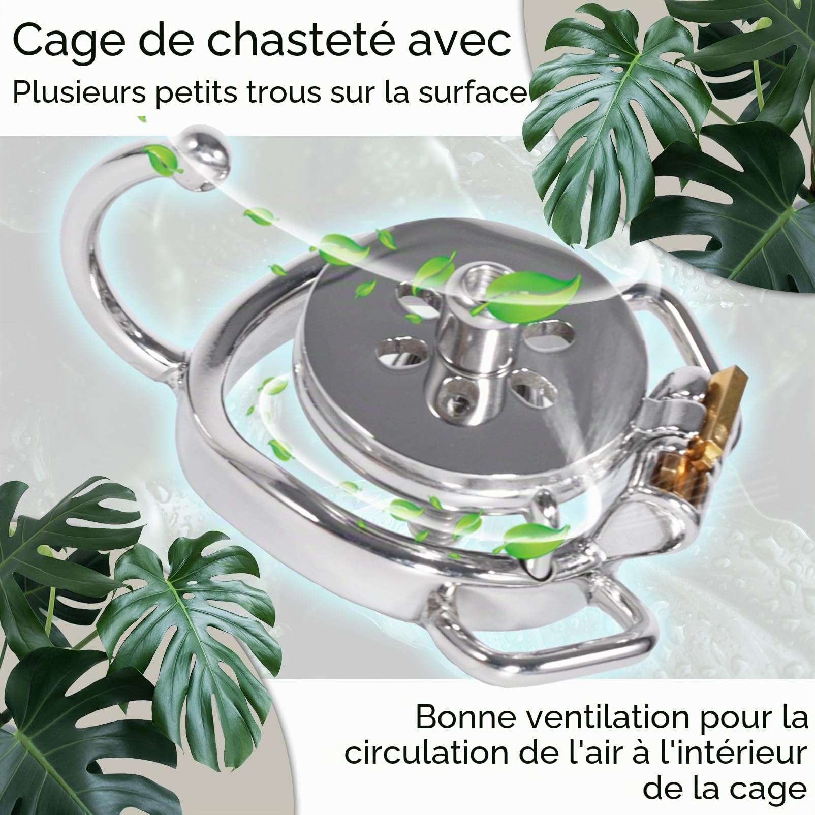 Cage de chasteté pour hommes Set avec dilatateur et ceinture de chasteté Métal Cage de chasteté plate Négatif Portable Extrême SM Cock Bondage Sex Toys pour hommes, couple (45mm-Arc ring,192+Belt)
