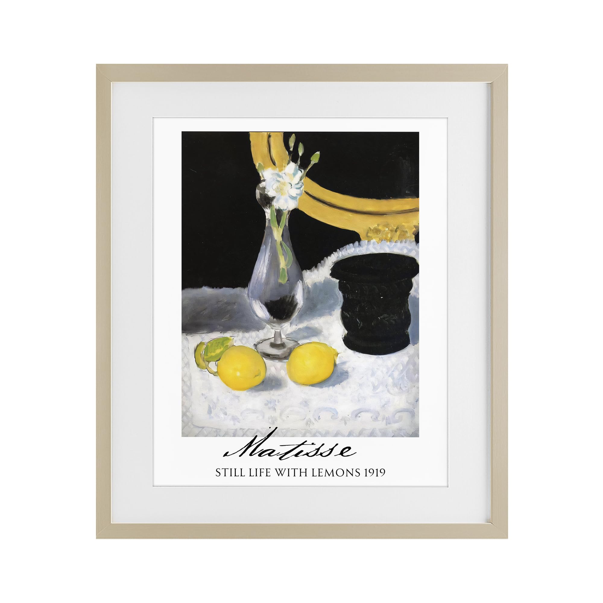 Stupell Industries Matisse Still Life Lemons 'Matisse Still Life Lemons'| Framed Print Under Glass