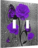 Vista 43 de Cubierta de interruptor de luz rosa brillante con purpurina de 1 banda, sin dispositivo, placa de pared en blanco decorativa para adolescentes