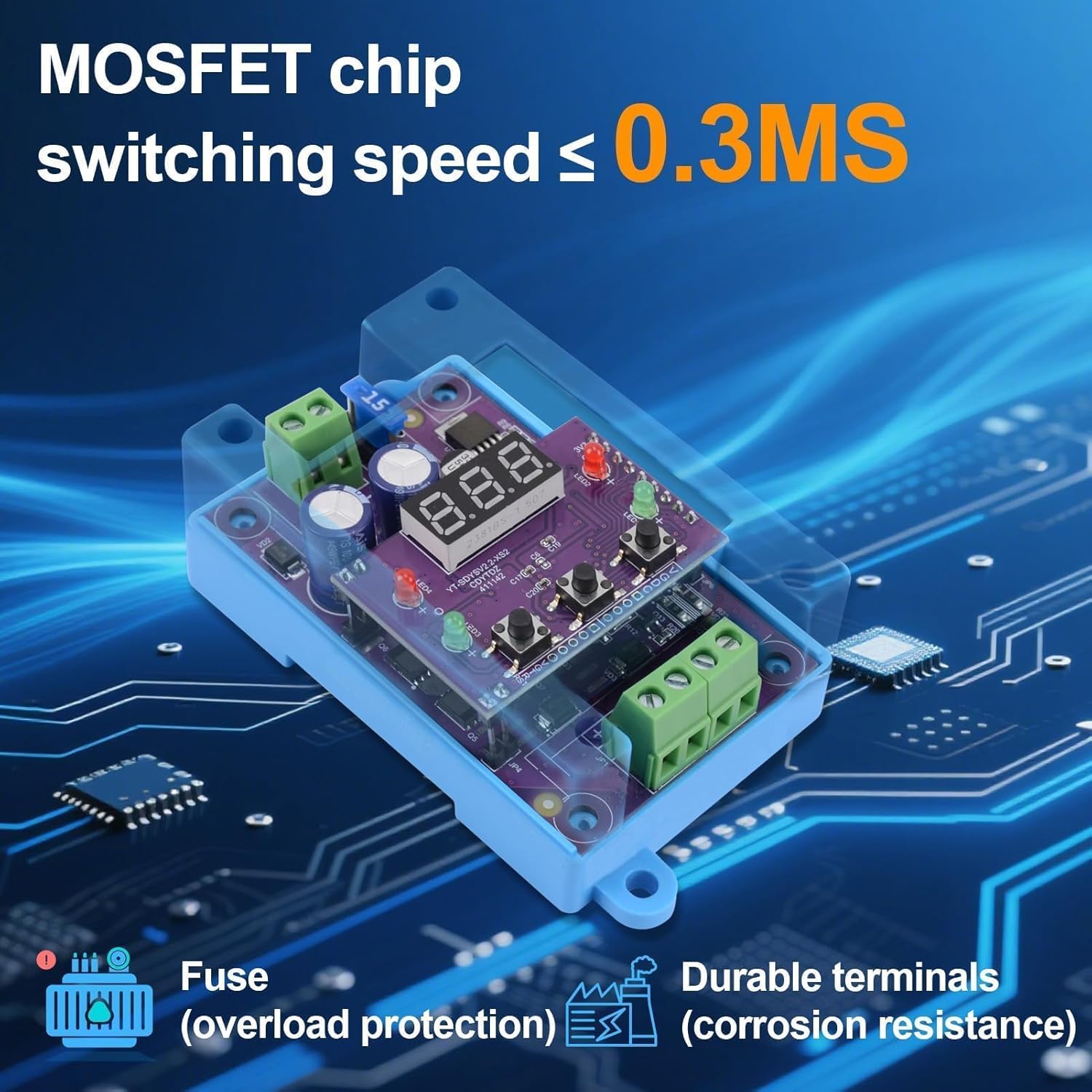 DC Automatic Transfer Switch 5–40V 13A,Seamless Failover Power Switch for Starlink Mini & Router, Dual Battery Auto Backup for RV Solar & CCTV, Prevent Reboot, Reverse & Overload Protection