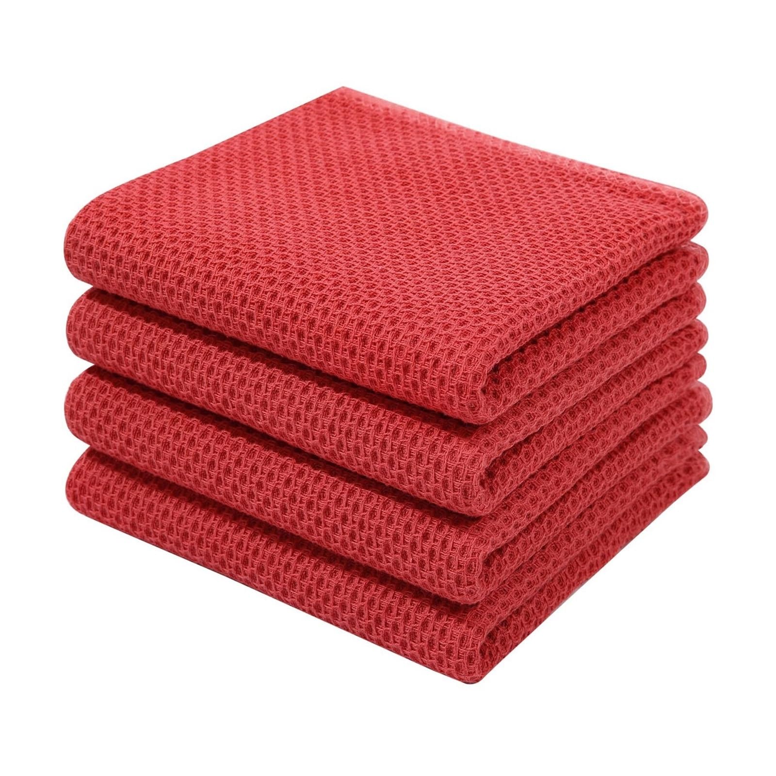 Jobaojiang Kitchen Cloths Household Accessories Waffle Weave Kitchen Towels Cleaning Tools Useful Cleaning Things For Home(R,33X33CM-2PCS)