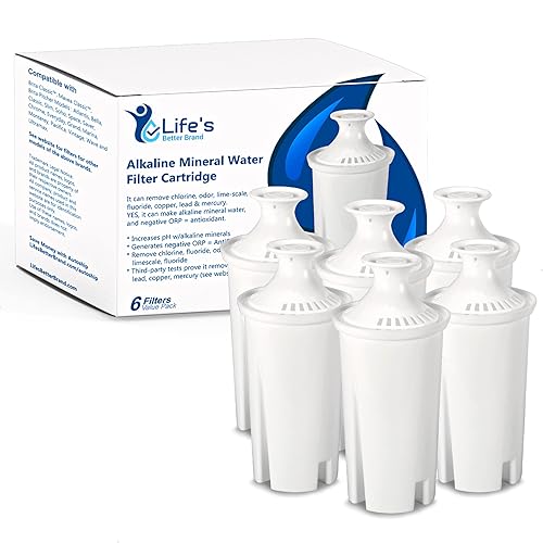 Life Ionizer - Filtro de agua de repuesto para jarra alcalina Brita - Filtro de repuesto para jarra de agua alcalina Brita Pitchers - Mejora el