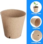 Peat Pots 8 cm, 65 Pcs Seed Starting Pot with Drainage Holes, 3.15 Inch Round Seedling Nursery Box, Small Seed Starting Starter Tray Bulk, Garden Germination Container with Bonus 65 Plant Labels