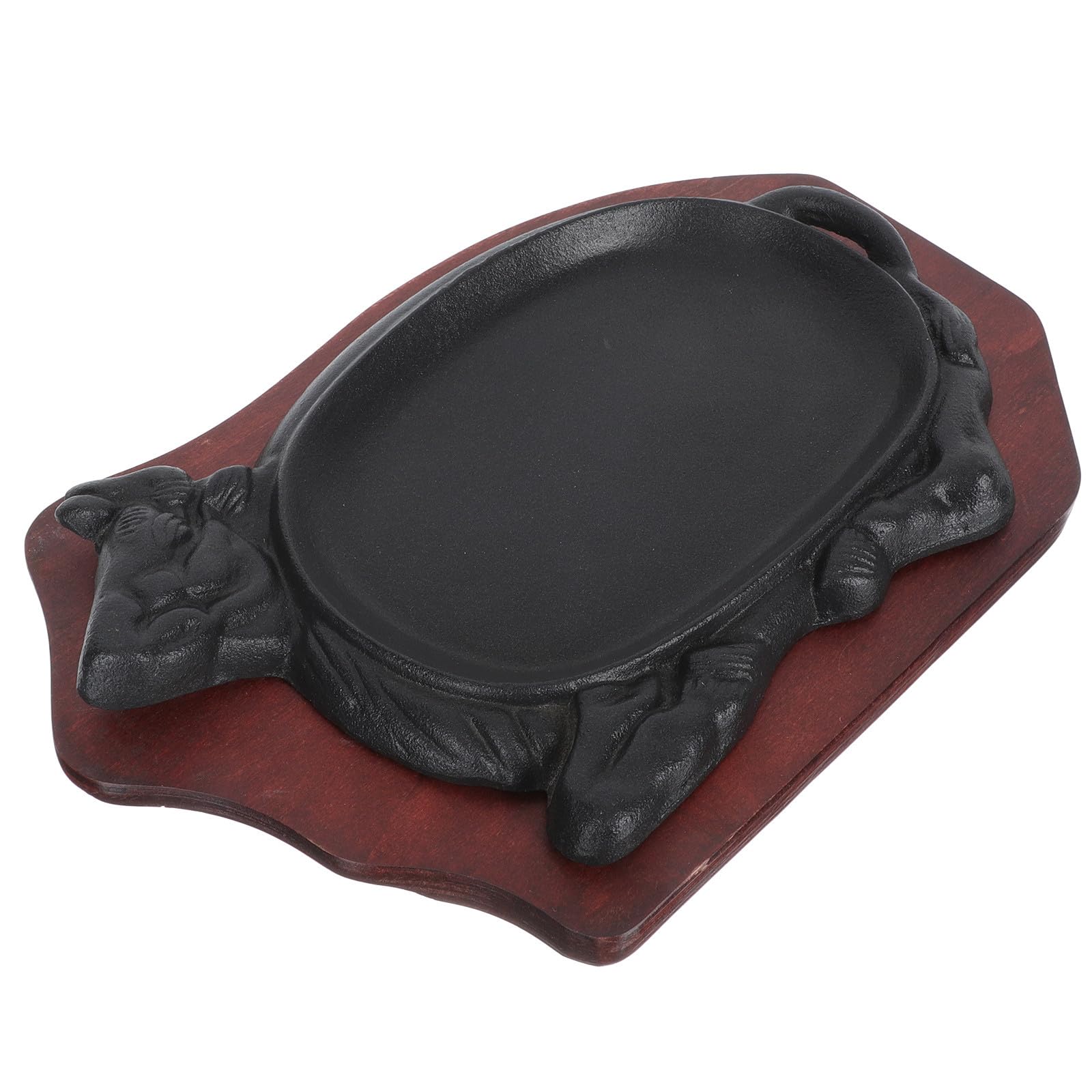 Piastra in Ghisa per Barbecue a Forma di Bue Rivestimento Antiaderente e Base Resistente per Grigliate Domestiche e Teppanyaki