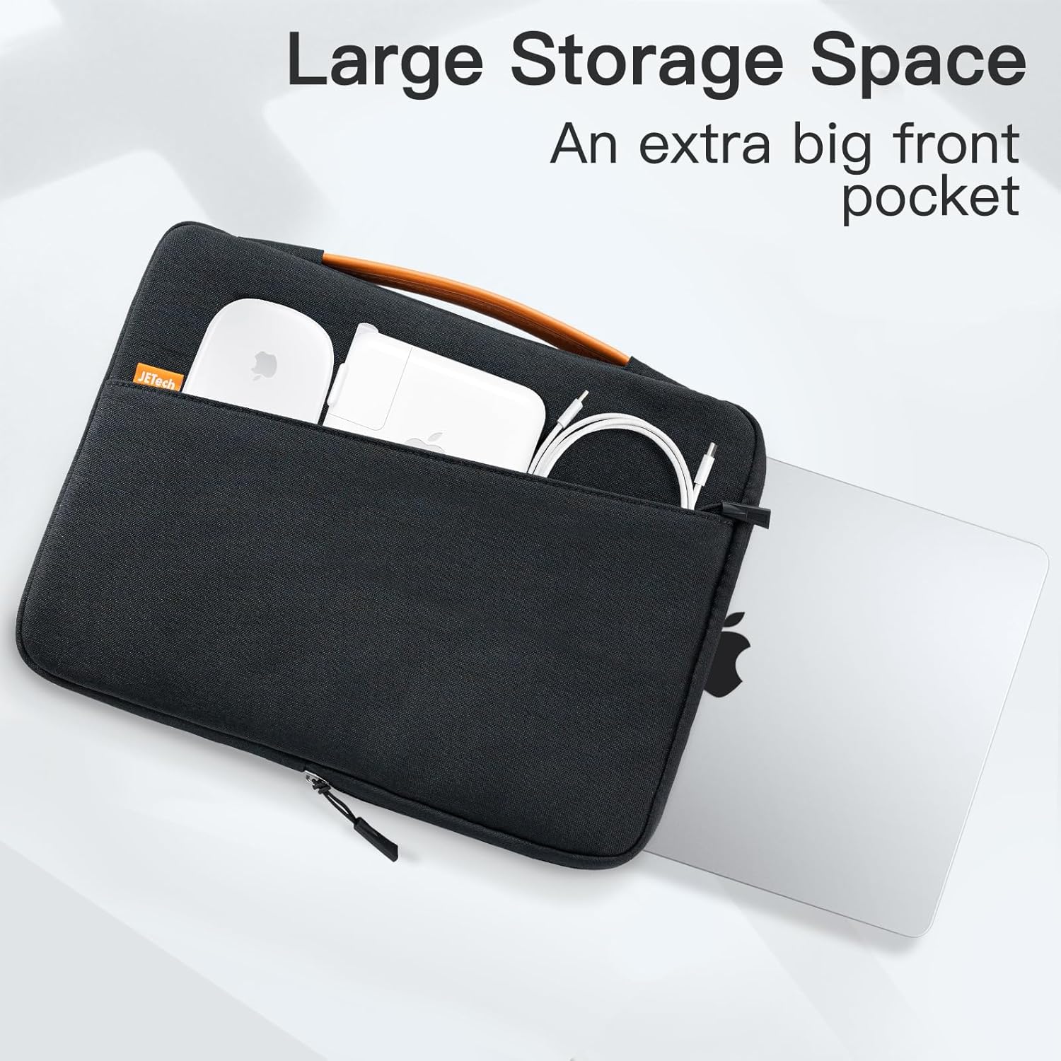 JETech Laptop Sleeve for 13-14Inch MacBook Air/Pro (M5/M4/M3/M2/M1,2020-2025), Waterproof Bag with Portable Handle and Pocket - Image 3