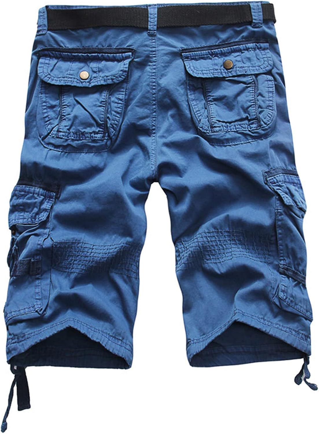  | Men's Multi-Pocket Camo Shorts Relaxed Fit Camouflage Cargo Short Pants Casual Loose Fit Outdoor Beach Shorts | Luggage