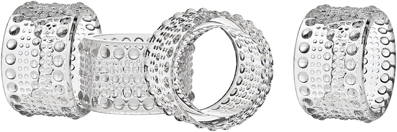 Godinger Napkin Rings, Wedd ing Decor, Lumina Set of 4