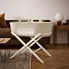 SnuzBaskit Moses Basket with Mattress & Folding Stand Bundle, Breathable Mesh Windows, Travel Crib, Suitable for Newborn to 6 Months, Stylish & Versatile for Home or Travel, Barley & Cashmere