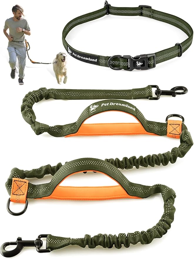 Dog Running Leash Hands Free Waist Leash for Dog Walking, Jogging