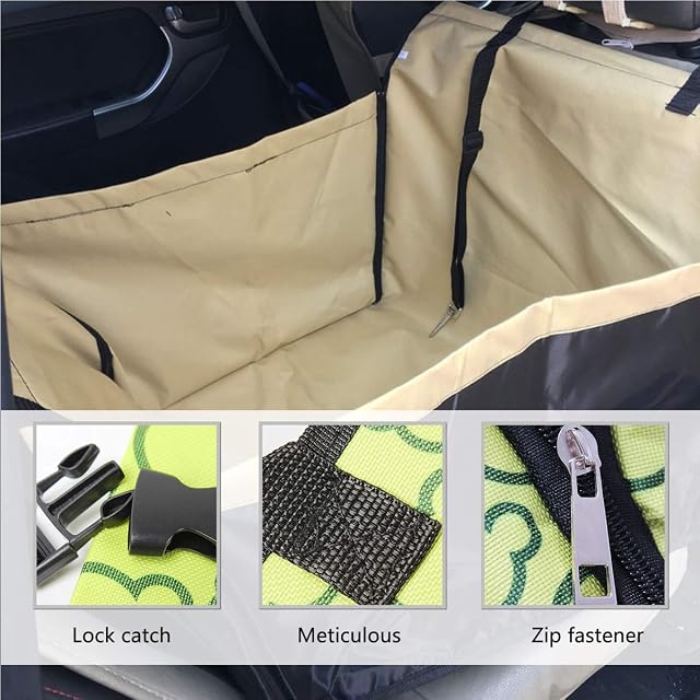 Foto 3 de 5 de PETCUTE Cubierta Asiento de Coche Perro Cubre Asientos Coche para Perros Hamaca de Coche Protector Coche…