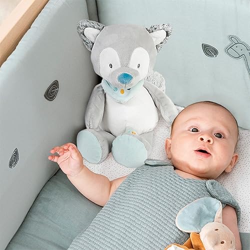 Miniatura 5 de Nattou Tiloo The Wolf - Peluche de peluche que promueve las habilidades motoras, fácil cuidado, material extrasuave, lavable a máquina, gris, 11