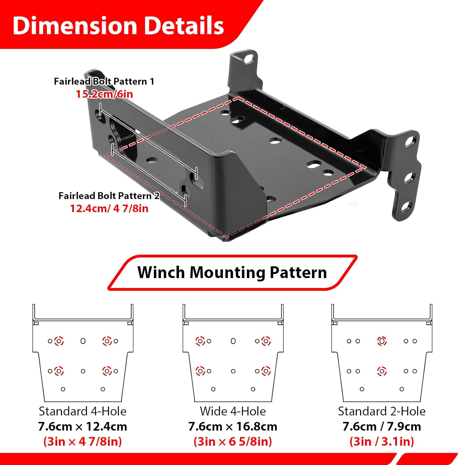 WeiSen Winch Mounting Bracket Plate Compatible with Yamaha Viking Wolverine/X2/X4 2014-2026, fit Yanmar Bull/Longhorn All