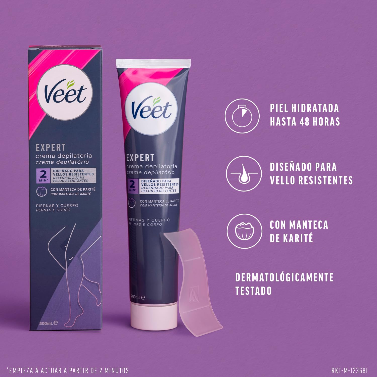 Veet Expert krem do depilacji kobiet do ciała i nóg, z matką shea, 200 ml